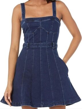 L Free People Margot Denim Mini Dress